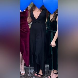 Black plunge jumpsuit from Lulu’s